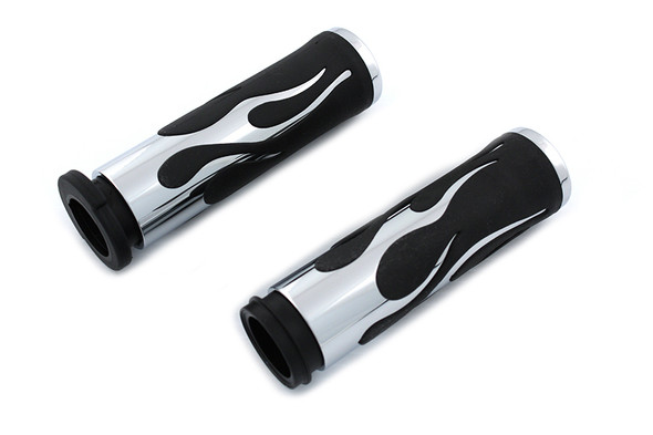 V-Twin - 28-0857 - Throttle By Wire Flame Style Grip Set